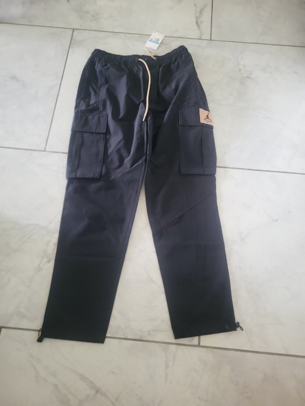 Nike Jordan Flight Men's Utility Cargo Lightweight Athletic Black Pants Medium